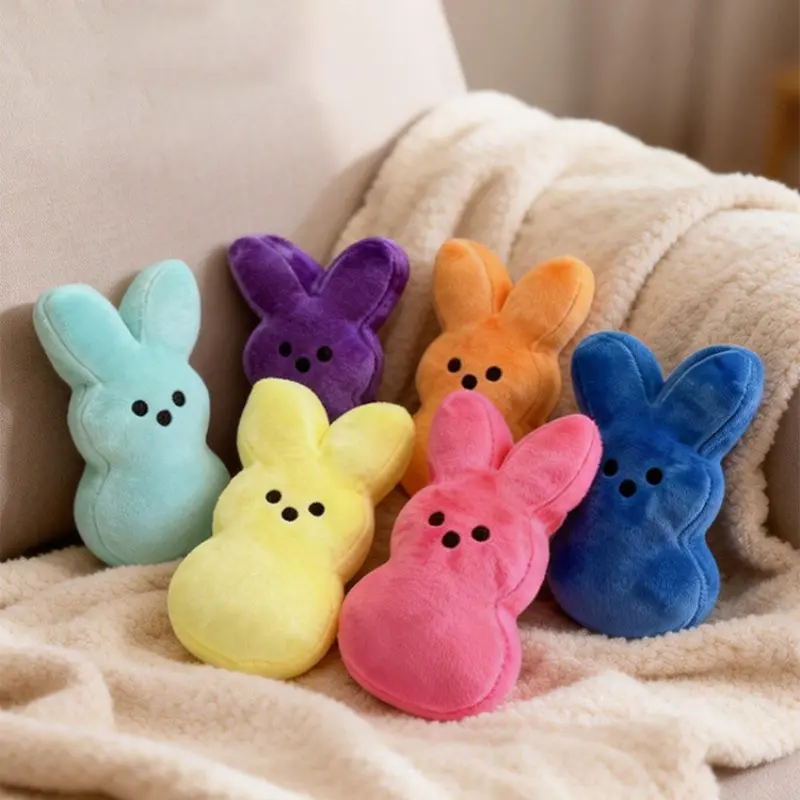 6PCS Cute Bunny Plush Toys, Soft Huggable Easter Basket Stuffers Toys for Kids,Bunny Stuffed Animals,Easter Party Favors Gift for Girls Boys,Huggable Stuffed Animal
