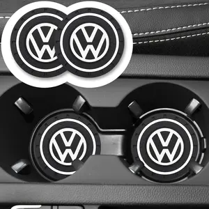Anti-Slip Embedded Cup Holder Mat for Volkswagen Cars, Car Accessories, Durable Interior Protection, Easy Installation