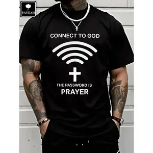 PAYEAH Connect To God The Password Ls PrayerT-Shirt 100%25 Heavy Cotton T ShirtSunset Valley Store1,Men's,graphic