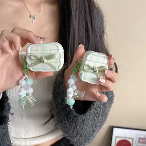 Protective Case Compatible with AirPods 4 & AirPods Pro Series, Stylish Butterfly Knot Design, Fits Air 1-4/pro Models