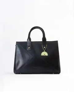 Hot in Black Medium Tote Bag 13"