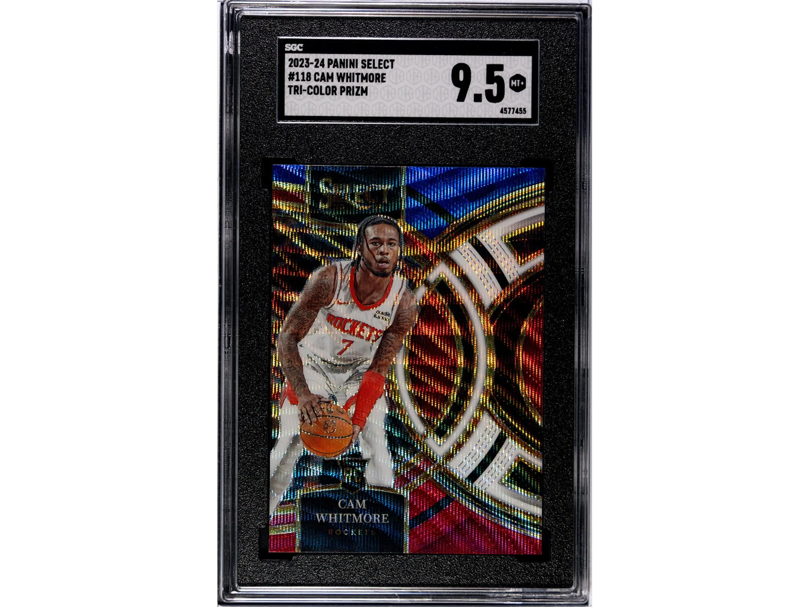 2023-24 Panini Select #118 Cam Whitmore Tri-Color Prizm SGC 9.5