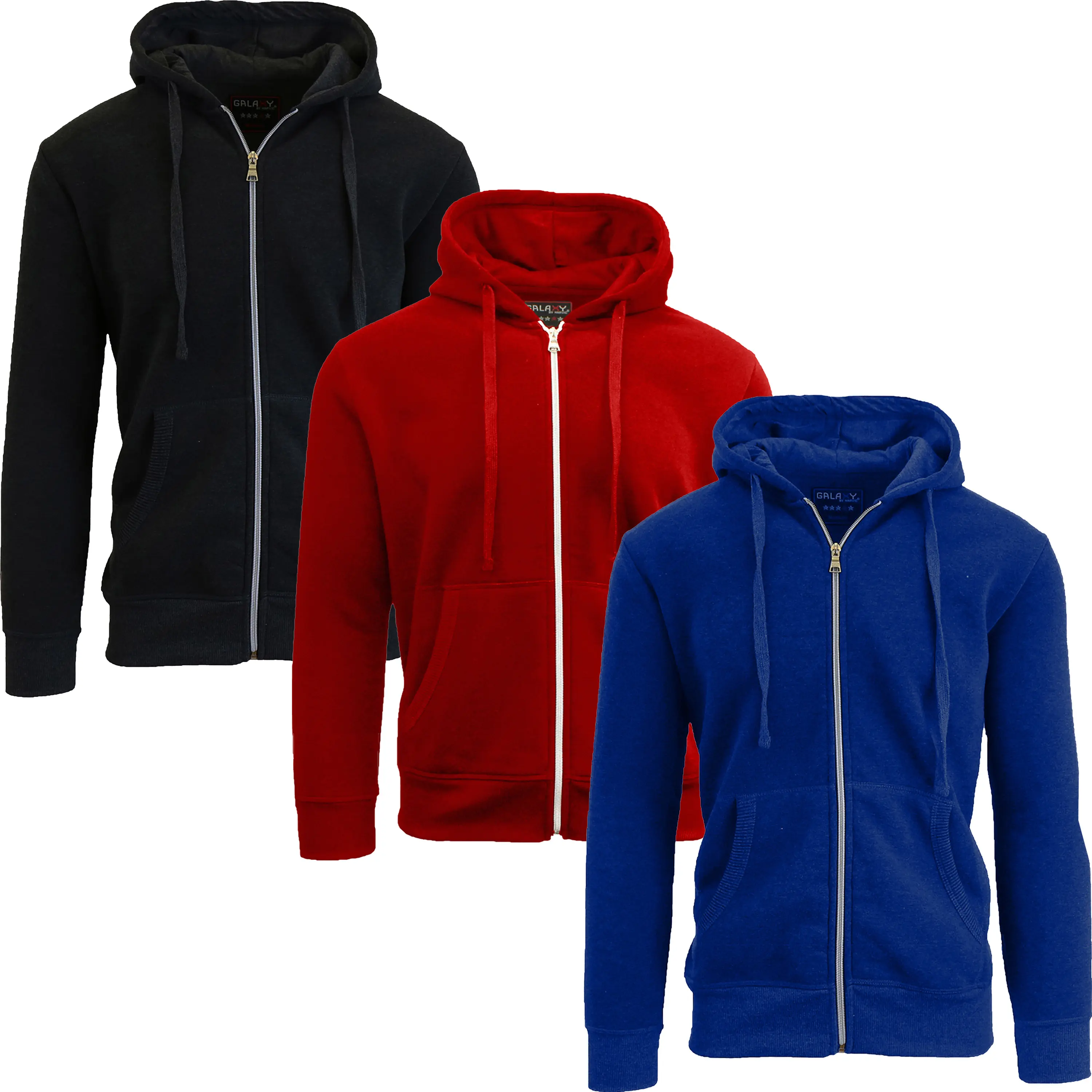 (3-Pack) Black-Red-Royal