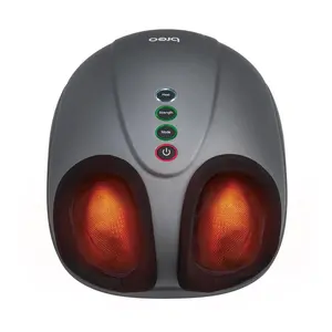 Breo Foot Massager Machine with Heat, Shiatsu Deep Tissue Kneading, Rolling Massage for Relax, Fits Feet Up to Men Size 12 Adjustable Relaxing Comfort Comfort Massaging Sock Removable