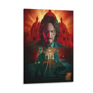John Movie Wick Poster Posters Poster Canvas Wall Art For Bedroom Decor Bar Office Room Decor Gift