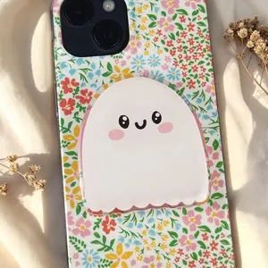 Hand Drawn Ghost Phone Grip, Acrylic Stand (MagSafe Option)