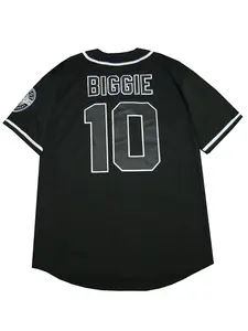 Men's Baseball Jersey #10 Biggie 90s Hip Hop Clothing Stitched Movie Party