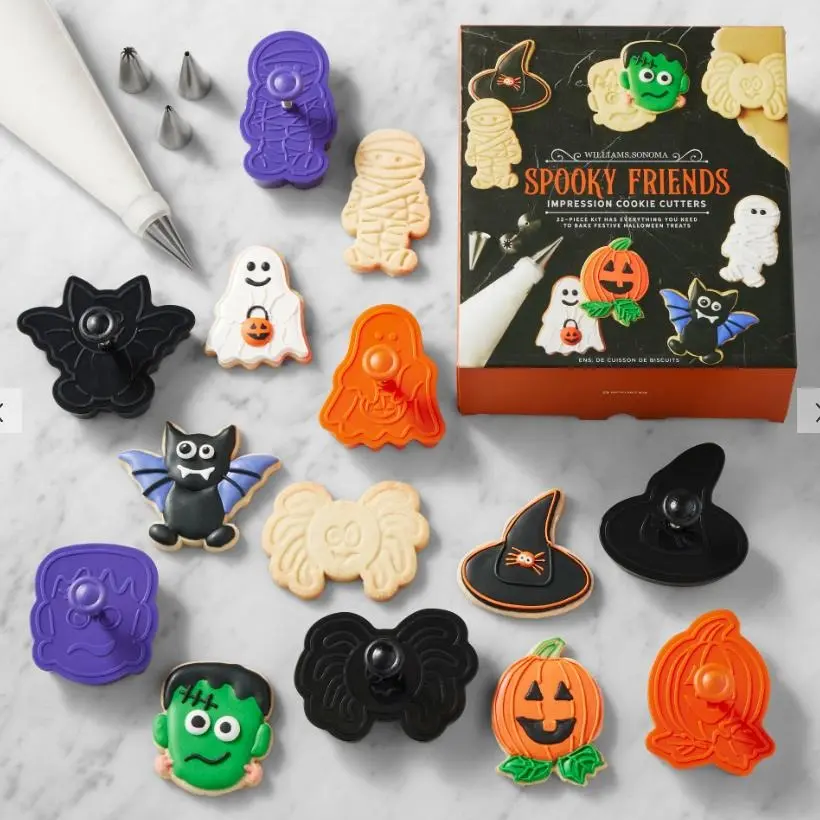 Halloween Spooky Friends Impression Cookie Cutters, Set of 7