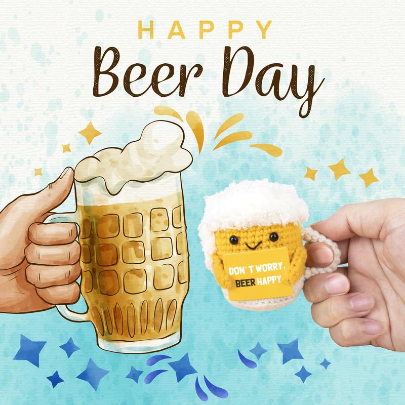 【New Year Gift】Mini Funny Positive Crochet Animals Gifts, Emotional Cheer Support Inspirational Gift for Women Men Friends Coworkers, Cute Turtle Duck Penguin Dinosaur Handmade Knitted Animal Doll for Decoration