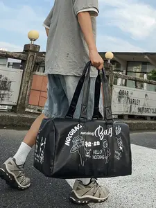 Large Capacity Graffiti Travel Bag, Versatile Gym and Sports Tote, Stylish Handheld Women's Luggage for Travel, Versatile Travel Accessory, Travel Duffel Bag