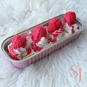 Strawberries & Crème Wax Melts - Scented Wax Melts for Home Decor, Ideal for Aroma Therapy, and Freshener