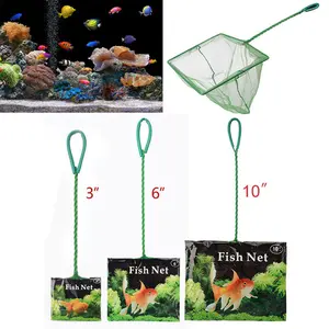 Portable Aquarium Fish Net – Long Handle Square Fish Tank Cleaning & Fish Catching Net