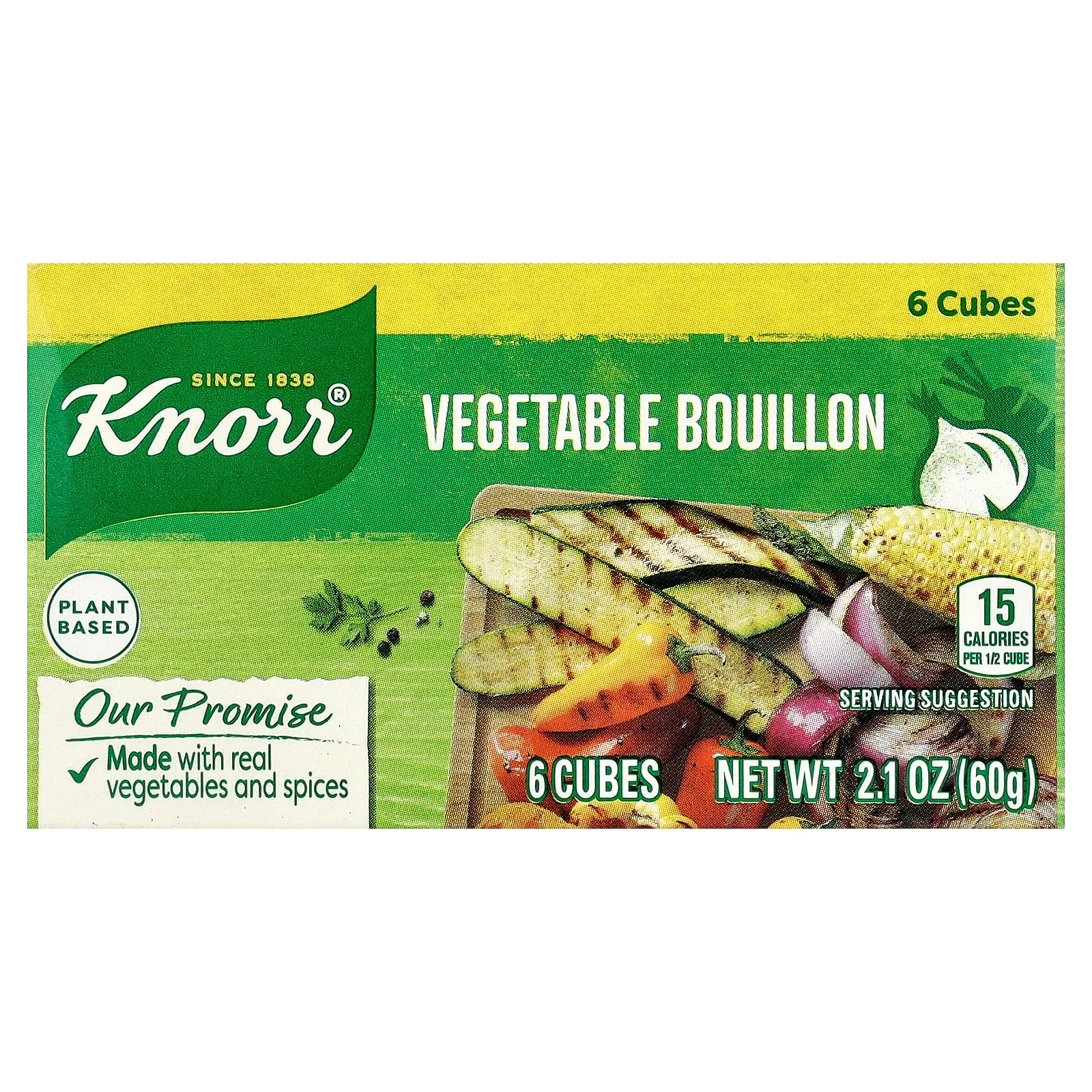 Knorr Vegetable Bouillon, 6 Cubes, 2.1 oz (60 g)