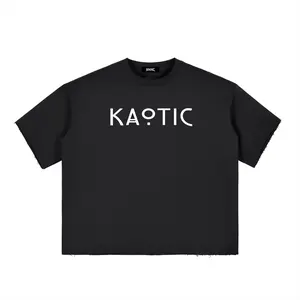 Boxy Half-Sleeve Raw-Edge T-Shirt
