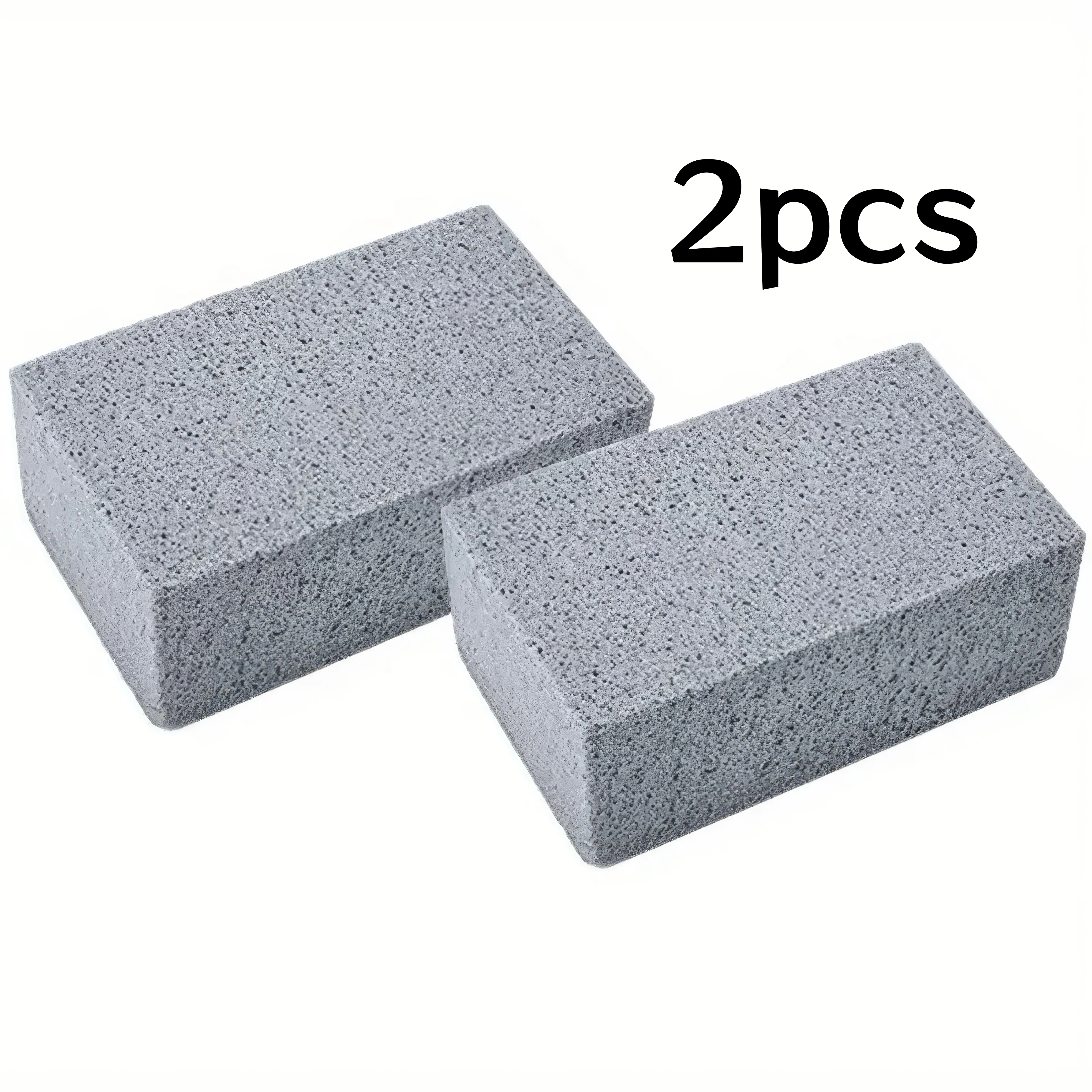 Kitchen Cleaning Pumice Stone, 2 Pcs Heavy Duty Scouring Stones for Stove Top and Oven, Baked-On Food Remover, Grease and Grime Eraser, Grill Grate and Cast Iron Cookware Cleaner, Non-Scratch Hard Surface Scrubber for Glass, Stainless Steel, Tile and Sink