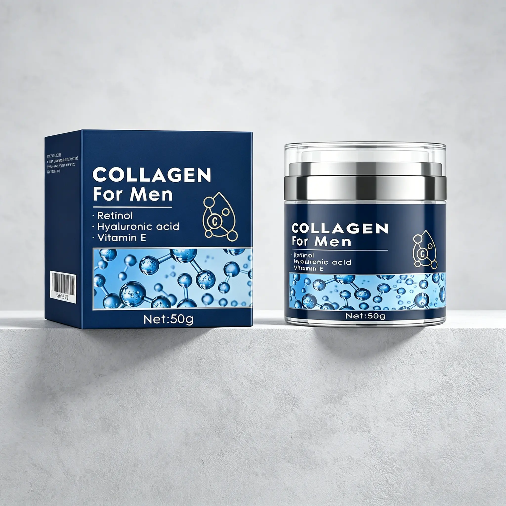 Men's Collagen Retinol Face Cream 50g – Fades Wrinkles & Fine Lines – Firms & Lifts – Deep Hydration – Daily Anti-Aging Moisturizer