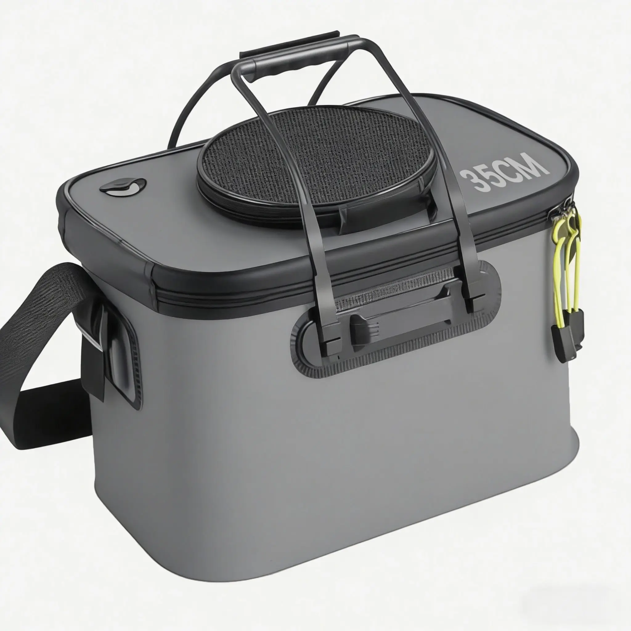 Waterproof EVA Fishing Bucket, 1 Count Portable Multi-use Live Fish Container with Handle, Fishing Accessories for Outdoor Camping & Hunting, Portable Tackle, Fishing Gear, Fishing Supplies