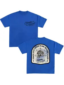 Vintage Washed Skull Anchor Oversized Tee, Heavyweight Grunge Streetwear T-Shirt, Summer Casual Breathable Soft OOTD Essential