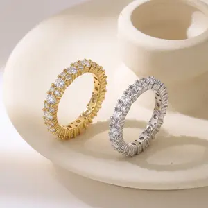 Sparkling Woven Floral Cluster Eco Diamond Eternity Band Elegant Textured Ring