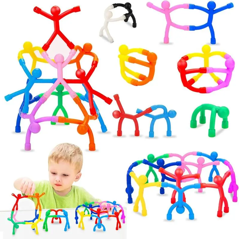 EFFUN Magnetic Fidget Toys, 10-Pack Bright Solid Colors BPA-Free Sensory Building Fridge Magnets for Kids, Travel Essentials, Autism Stress Relief, Birthday Gifts Party Favors, Relaxation