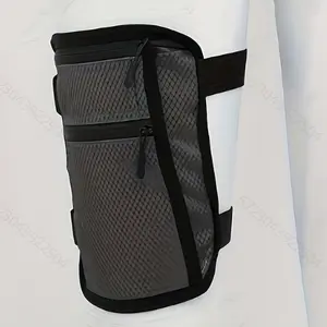 Outdoors Black Mesh Arm and Leg Pouch with Zipper Closure - Durable Polyester, Multi-Functional Sports and Outdoor Use, Ideal for Running, Cycling, and Fitness Activities, Arm Pouch|Zippered Pouch|Durable Fabric