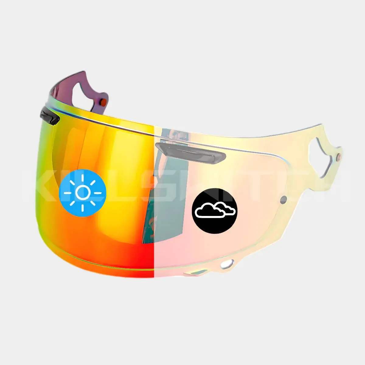 Red Photochromic Visor for ARAI VAS-V RX7
