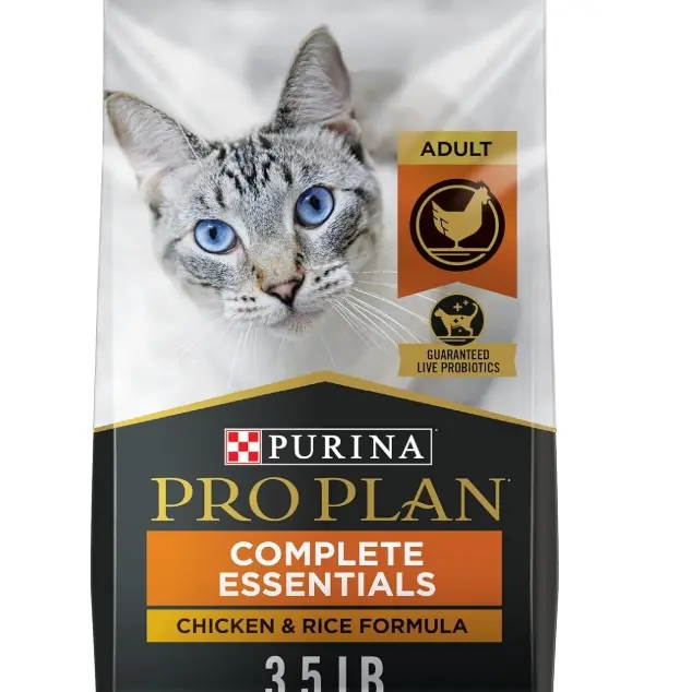 Purina Pro Plan Complete Essentials Chicken & Rice Formula 3.5 lb Dry Cat Food with High Protein & Live Probiotics for Digestive & Immune Health