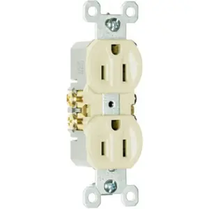 212 MAIN Pass & Seymour 3232ITU Standard Duplex Outlet - Ivory, 15A Capacity, 125V Voltage, Pack of 10