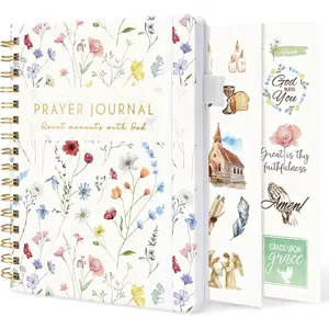 Prayer Journal for Women -  Journal with Scripture Verses, 12 Weeks Guided Devotional Planner, Faith & Christian Notebook for  Study, Note Taking & Prayer , Mother's Day Graduation Gifts (Wildflower Hardcover)