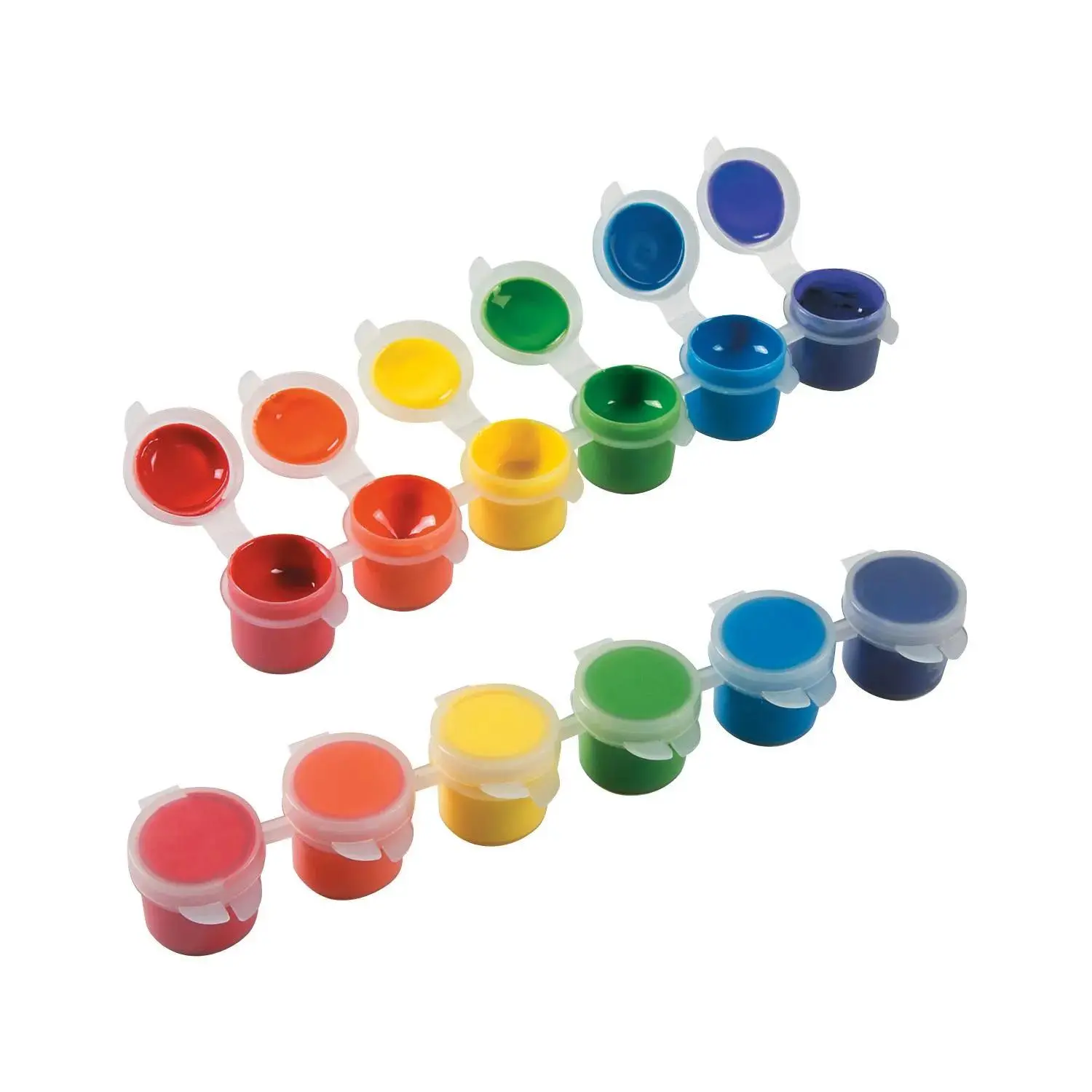 6-Color Rainbow Acrylic Paint Strip Classpack - 7", Set of 24