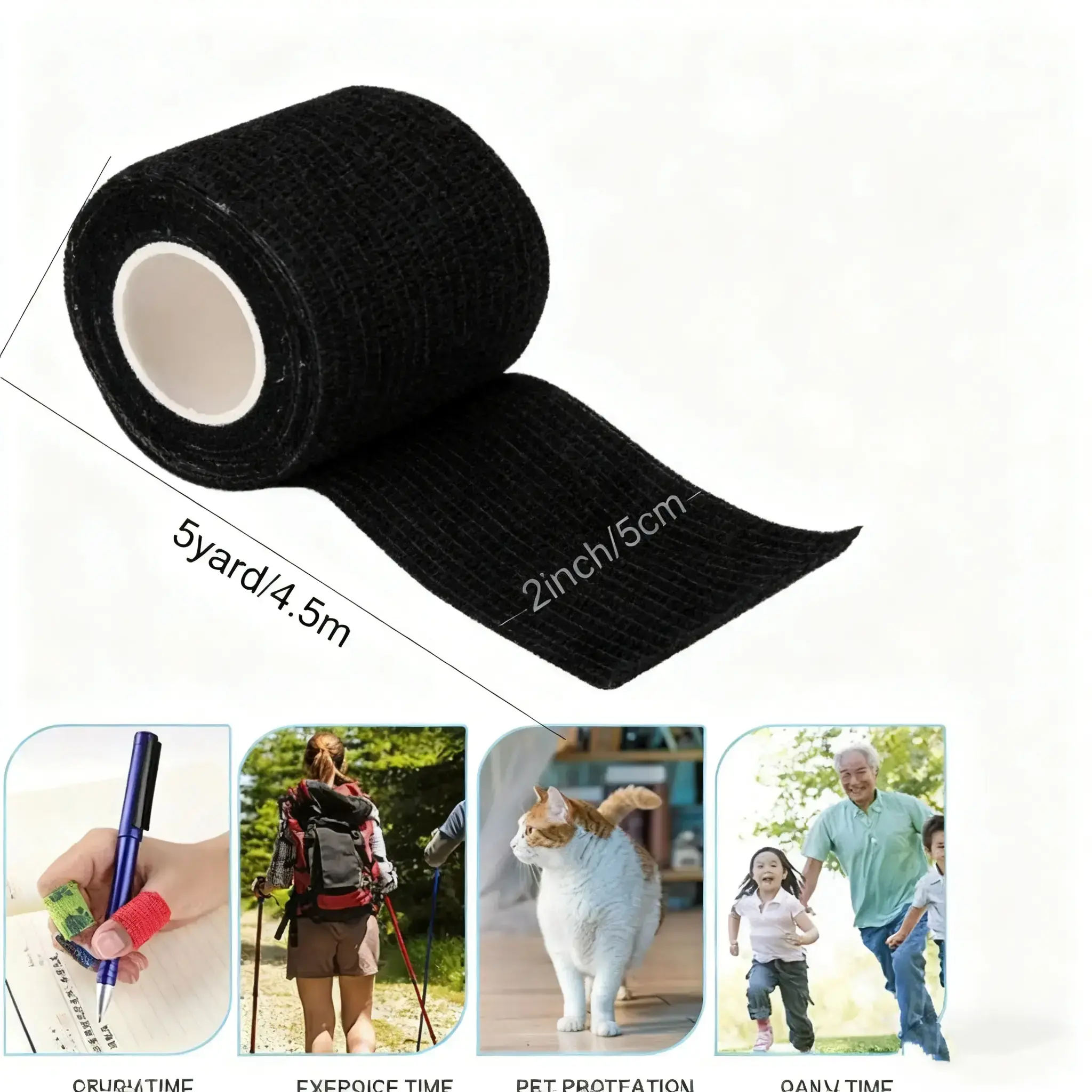 Three color six piece self-adhesive breathable sports bandage, elastic non-woven fabric ankle and elbow protection mini essential fitness accessory, used for sports supportRAIMENTRY Three color six piece self-adhesive breathable sports bandage, elastic non-woven fabric ankle and elbow protection mini essential fitness accessory, used for sports supportRAIMENTRY