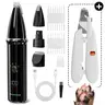 Geoorood Dog & Cat Grooming Clippers Kit - Cordless Rechargeable Battery-Powered Grooming Accessories with 2 Trimmer Heads, 3 Guided Combs, LED Display, Low-Noise Trimming, Paw Trimmer, Compact Complete Trimming Tools