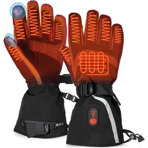Heated Gloves for Men Women, Rechargeable Electric Gloves with Battery (3000mAh x 2) 15s FlashHeat Technology, Waterproof Touchscreen for Winter Ski Hunting Driving Camping