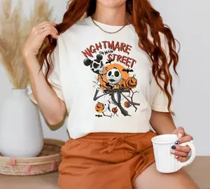 Comfort Colors Retro Halloween Nightmare On Street Shirt, Vintage Halloween Not So Scary Shirt, Spooky Season