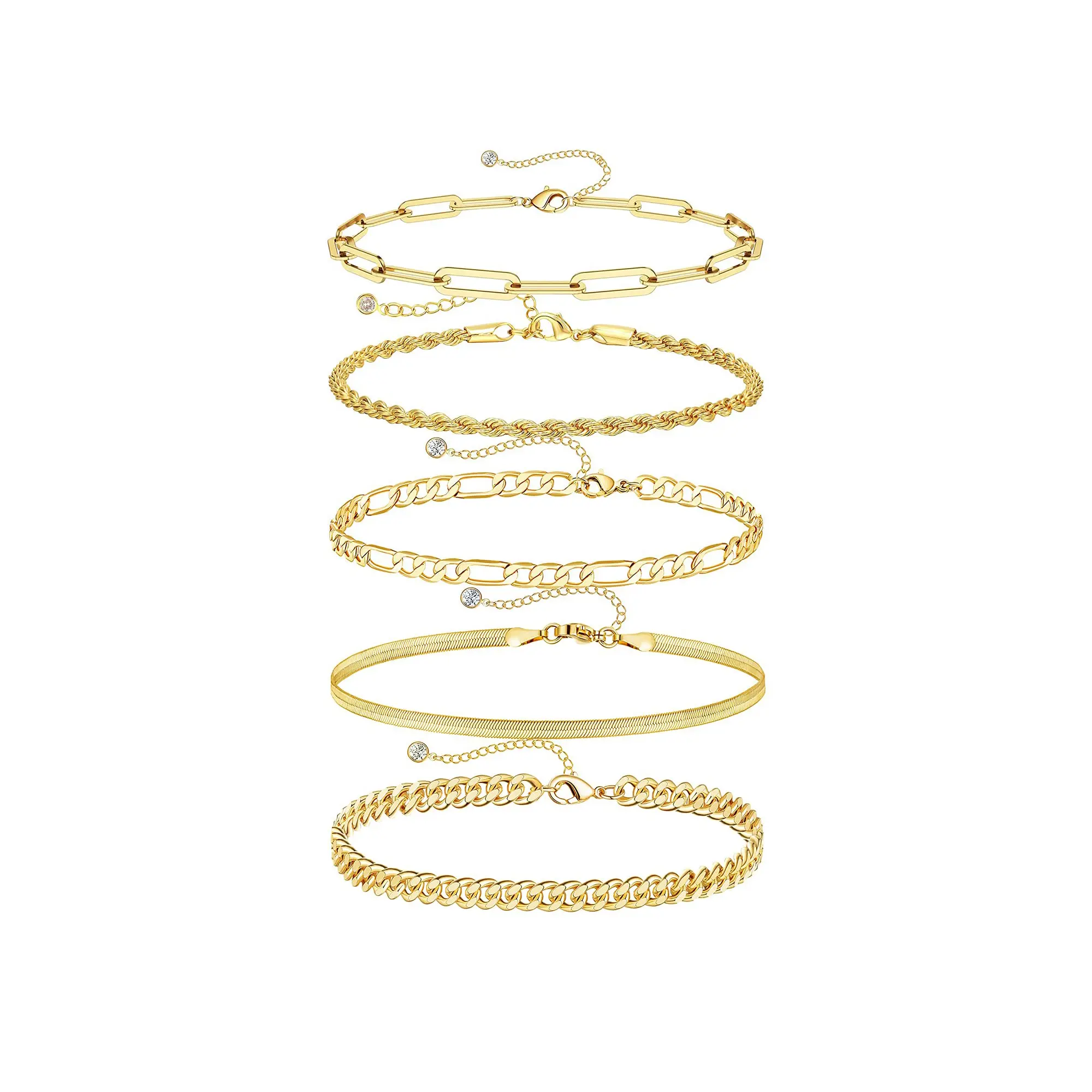Gold five-layer bracelet