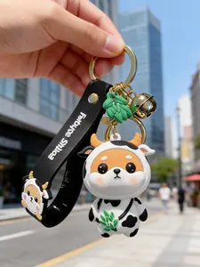 Adorable Creative Zodiac Keychain, Lucky Shiba Inu Pendant Keychain, Perfect Gift for Friends, Backpack Charm, Keychain Accessory