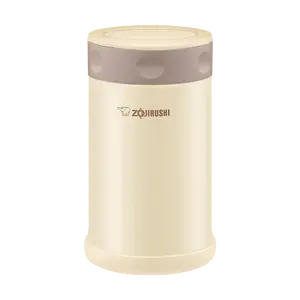 Zojirushi 750ml Stainless Steel Thermal Cooker Jar - Cream White, Vacuum Insulated for Hot & Cold Meals, Perfect for Soups, Stews, and Overnight Oats