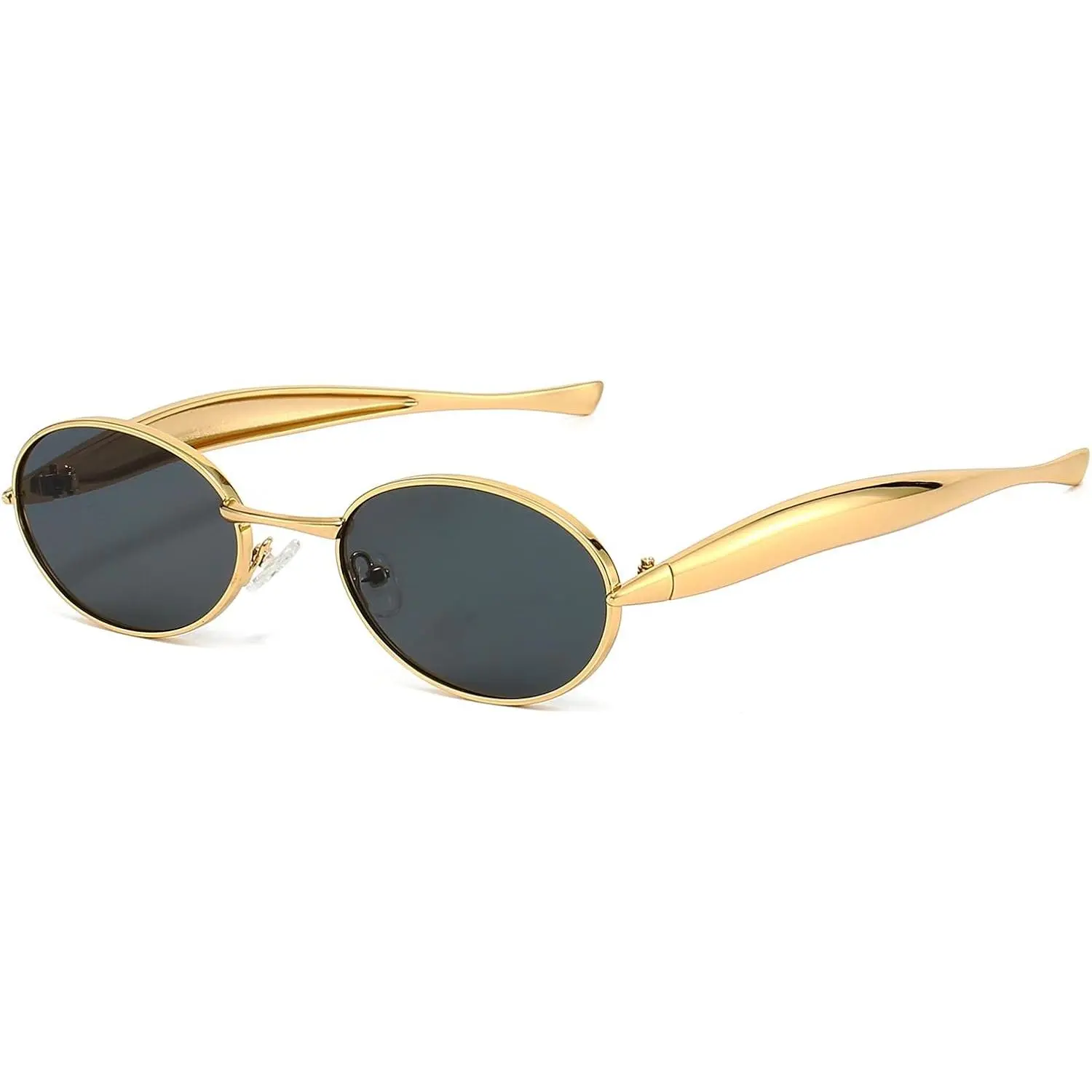 Retro Oval Sunglasses UV400 Protection Full Frame Metal Sunglasses Amazon.com: SOJOS Small Retro Oval Polarized Sunglasses for  main image 2