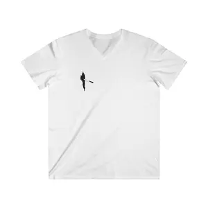 V-Neck Tee — 'Don't Just Stare at It, Eat It' Funny Patrick Bateman Horror Graphic