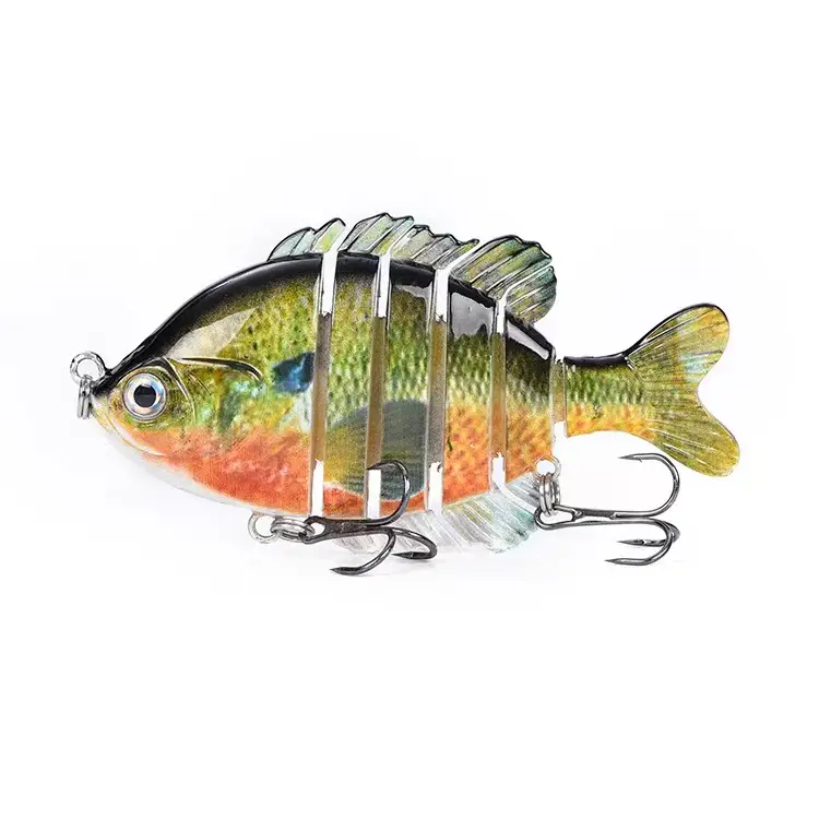 Ultimate Lure 4Pcs 3Pcs 1Pcs Multi Jointed Baits Panfish Bass Fishing Sinking Slow Hard Plastic Swimbait Bluegill 3.46in/0.85oz Freshwater Saltwater F