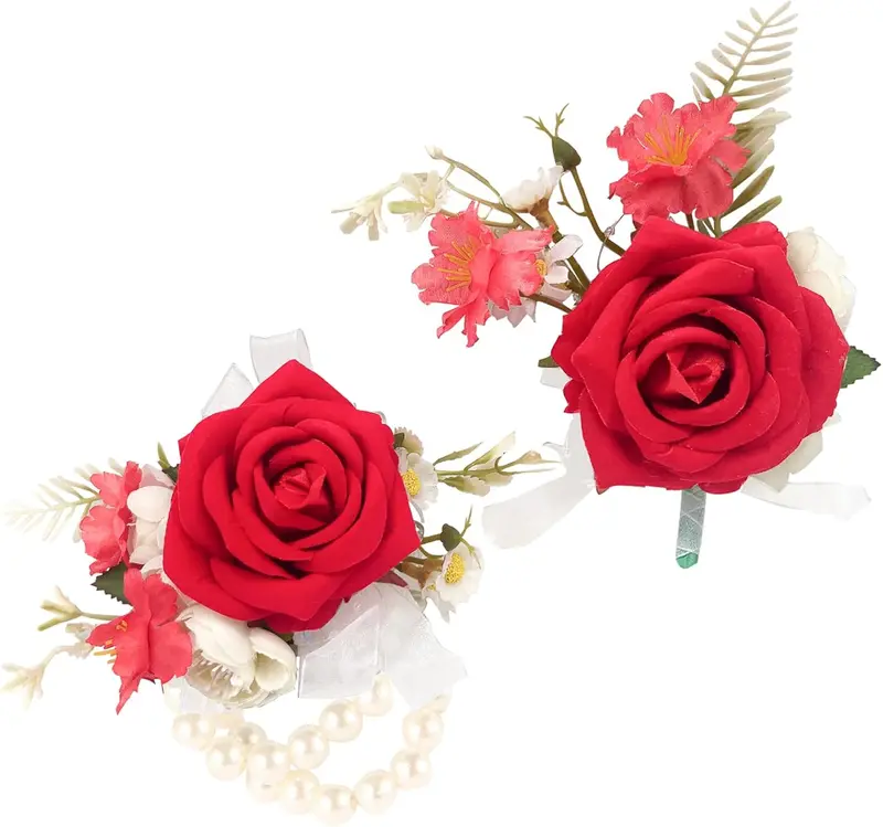 burgundy corsage - TikTok Shop