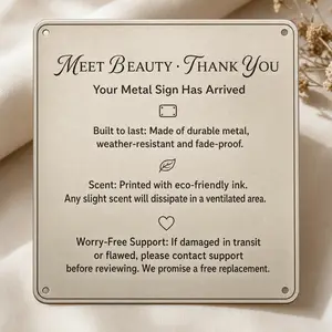 Metal Sign Care Guide，Virtual Gift (No Physical Item)