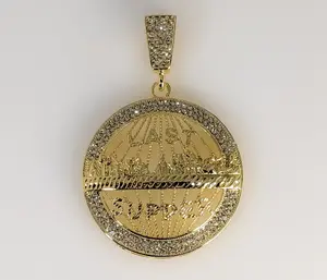Plated Blinged The Last Supper Pendant
