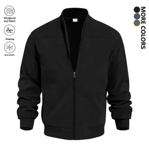 “Life Keeps Moving” men’s casual slim-fit jacket for spring/autumn, made of lightweight polyester fabric; retro classic denim jacket for men, soft suit jacket—mature and elegant, stylish and minimalist, suitable for business occasions and everyday wear.