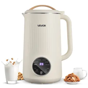VEVOR 8-in-1 Nut Milk Maker, 34 oz Soy Milk Maker with 180W Blending, for Homemade Oat, Nut, Soy, Juice, Milkshake, Rice Cereal, Plant-Based Beverages with Self-Cleaning, Boil Water, 12-Hour Delay