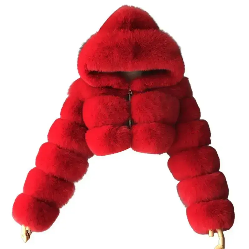 y2k fur hood jacket - TikTok Shop