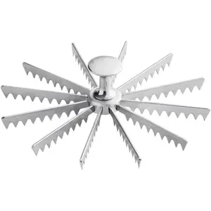 Soro Essentials- 12-Cut Aluminum Pie and Cake Marker- Guideline and Portion Divider Cake Cutter Silver Pie Slice Cutter Baking Tools Kitchen Accessories Cook Supplies for Cheesecake Pizza