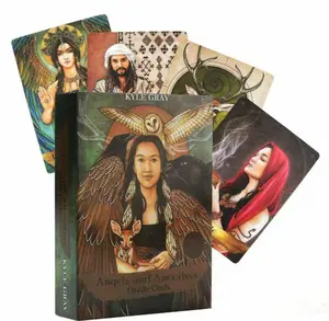 Kyle Gray Angels and Ancestors Oracle Mini Card Game for Spiritual Guidance & Inspiration 55 Cards Unique Designs Ages 18+ Made in China