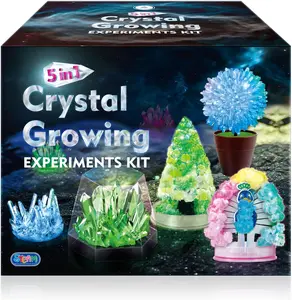 Easter Gift – Crystal Growing Kit for Kids, STEM Project, Grow 5 Vibrant Crystals