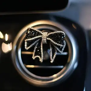 Rhinestone Decor Car Air Freshener Clip, 1 Count Car Air Outlet Decoration, Car Interior Decoration Accessories for Women & Girls